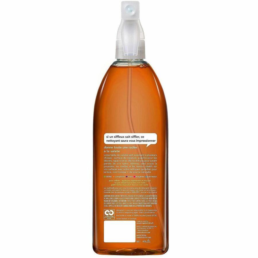 Method Daily Wood Cleaner - For Multi Surface - Spray - 28 fl oz (0.9 quart) - Almond Scent - 8 / Carton