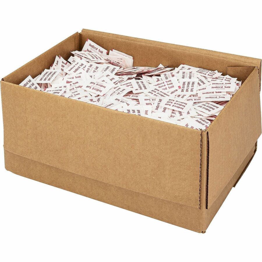 Office Snax Single-Serve Iodized Salt Packets - 0.03 oz - 3000 - 1 Carton