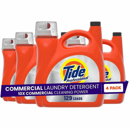 Tide Liquid Laundry Detergent - For Multipurpose - Ready-To-Use - Liquid - 170 fl oz (5.3 quart) - 129 Loads - 4 / Carto