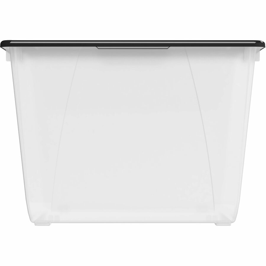 Storex Nesting File Totes - External Dimensions: 22.7" Width x 18.3" Depth x 12.9" Height - 60 lb - 16 gal - Flip Top, L