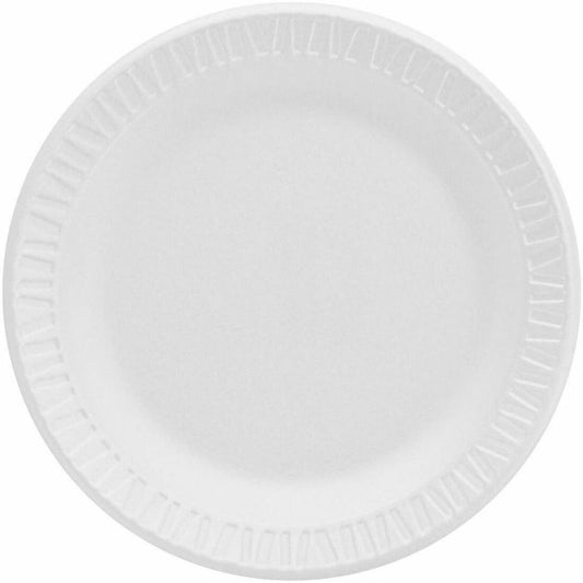 Dart Concorde Foam Dinnerware Plate - 6" Diameter - White - Foam, Plastic Body - 1000 / Carton