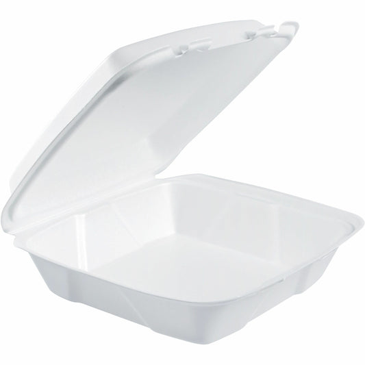 Dart Large 1-Compartment Carryout Foam Trays - White - Foam Body - 2 / Carton