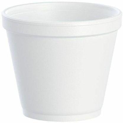 Dart Foam Food Containers - Serving - Disposable - White - Foam Body - 1 Carton
