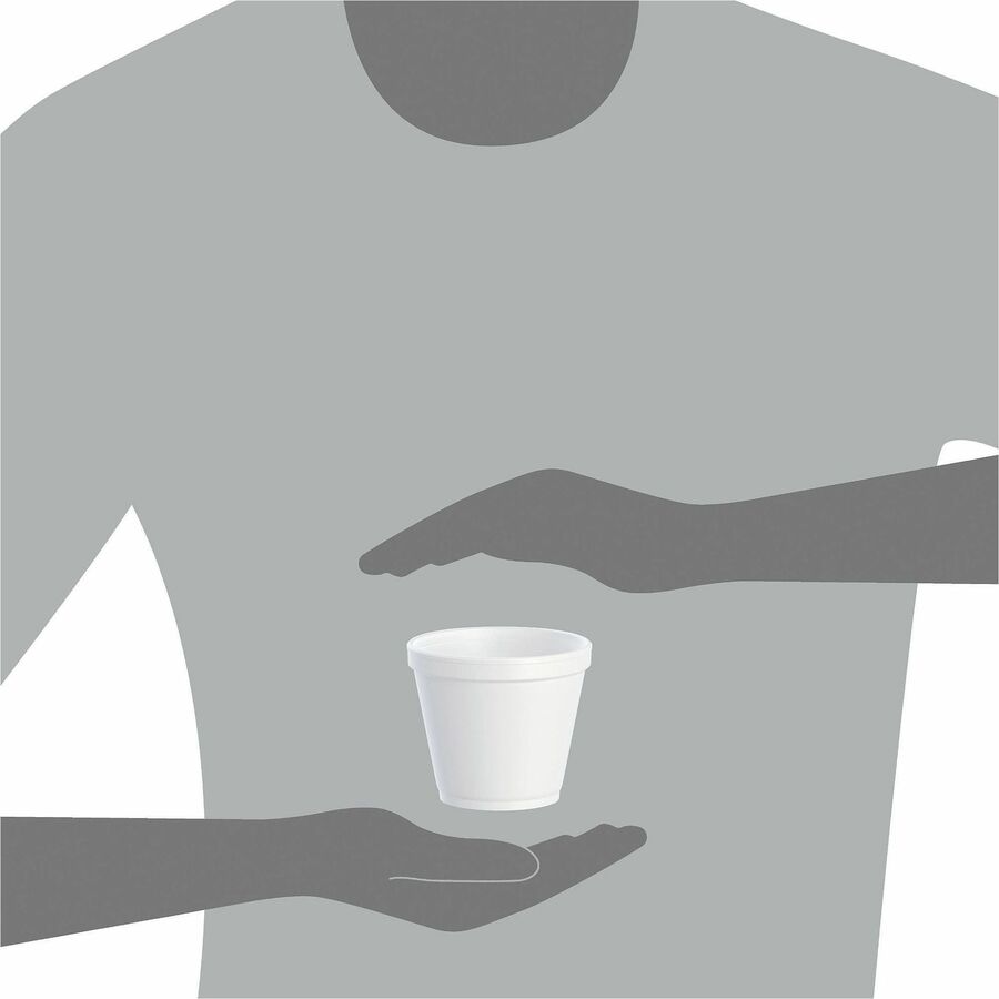 Dart Foam Food Containers - Serving - Disposable - White - Foam Body - 1 Carton