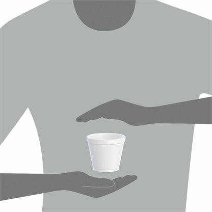 Dart Foam Food Containers - Serving - Disposable - White - Foam Body - 1 Carton