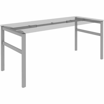 Lorell Table Base - Powder Coated H-shaped, Silver Base - 28.50" Height x 71.60" Width x 29.10" Depth - Metal Base Mater
