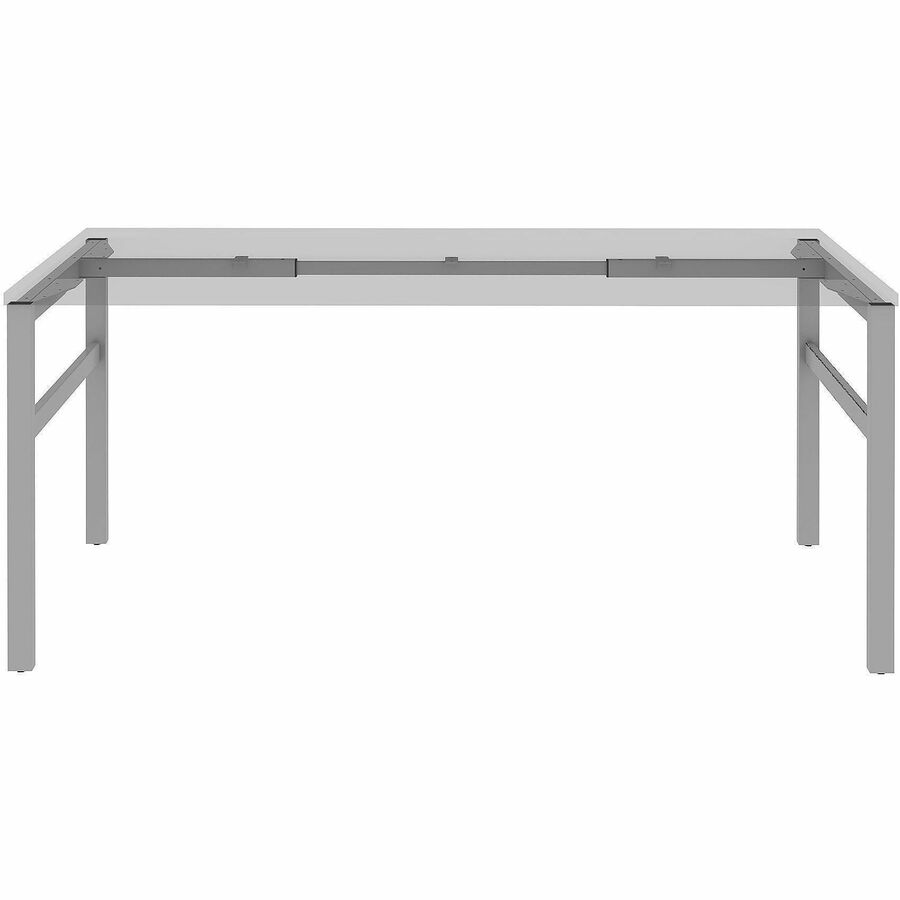 Lorell Table Base - Powder Coated H-shaped, Silver Base - 28.50" Height x 71.60" Width x 29.10" Depth - Metal Base Mater