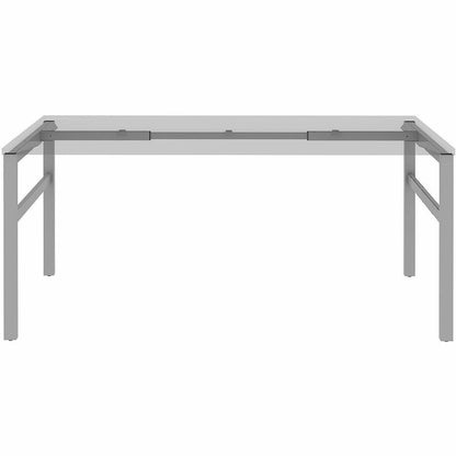 Lorell Table Base - Powder Coated H-shaped, Silver Base - 28.50" Height x 71.60" Width x 29.10" Depth - Metal Base Mater