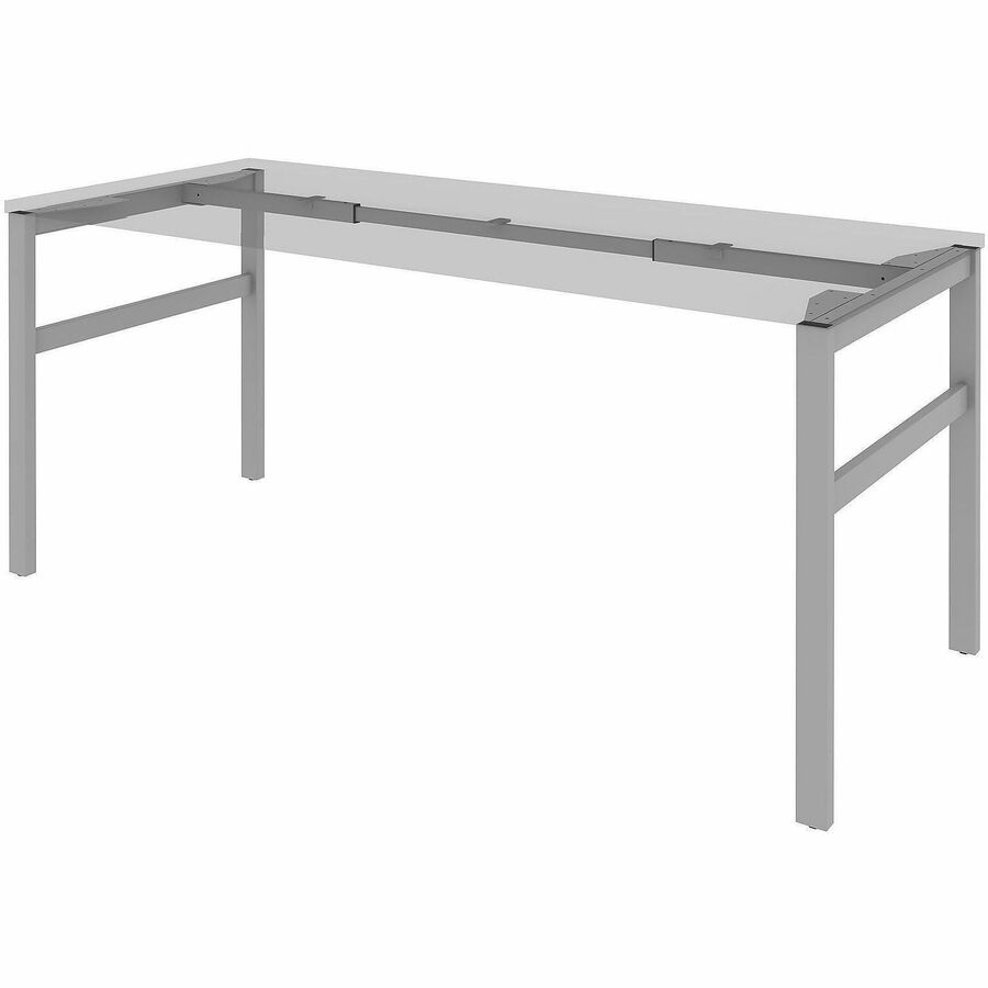 Lorell Table Base - Powder Coated H-shaped, Silver Base - 28.50" Height x 71.60" Width x 29.10" Depth - Metal Base Mater