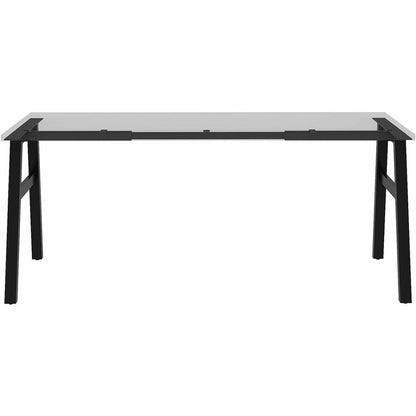 Lorell Table Base - Powder Coated A-shaped, Black Base - 28.50" Height x 71.60" Width x 23.20" Depth - Metal Base Materi