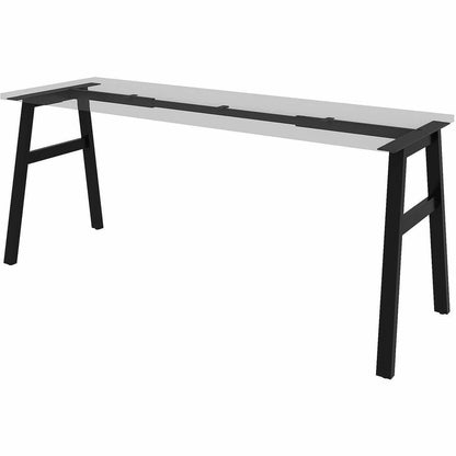 Lorell Table Base - Powder Coated A-shaped, Black Base - 28.50" Height x 71.60" Width x 23.20" Depth - Metal Base Materi