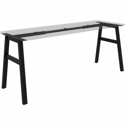 Lorell Table Base - Powder Coated A-shaped, Black Base - 28.50" Height x 71.60" Width x 23.20" Depth - Metal Base Materi
