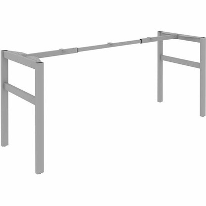 Lorell Table Base - Powder Coated H-shaped, Silver Base - 28.50" Height x 71.60" Width x 23.20" Depth - Metal Base Mater