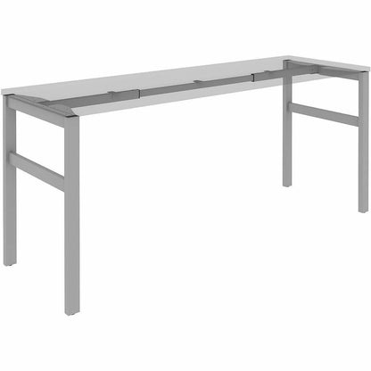 Lorell Table Base - Powder Coated H-shaped, Silver Base - 28.50" Height x 71.60" Width x 23.20" Depth - Metal Base Mater
