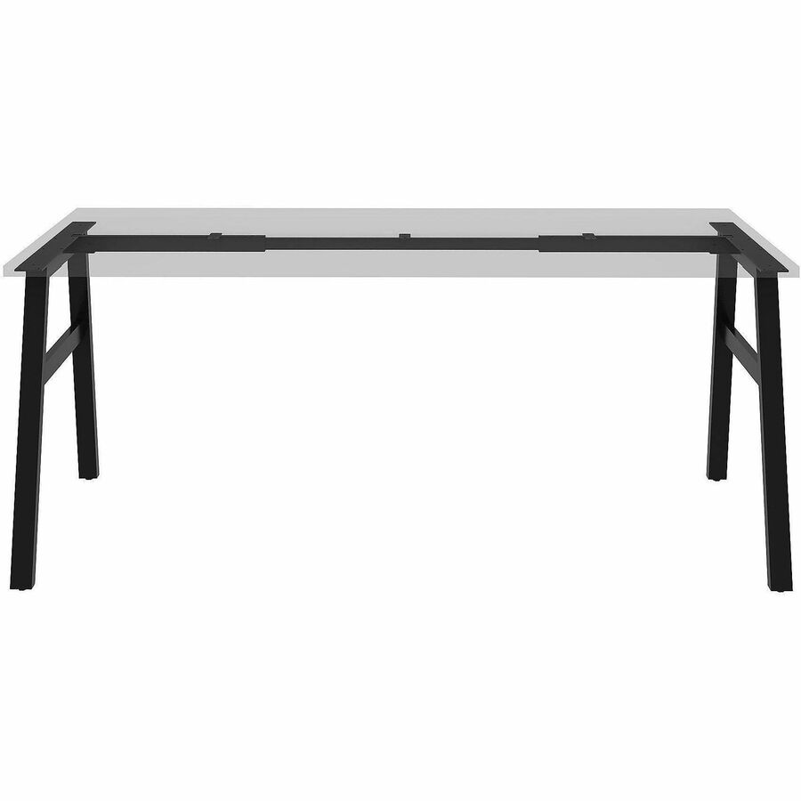 Lorell Table Base - Powder Coated A-shaped, Black Base - 28.50" Height x 71.60" Width x 29.10" Depth - Metal Base Materi