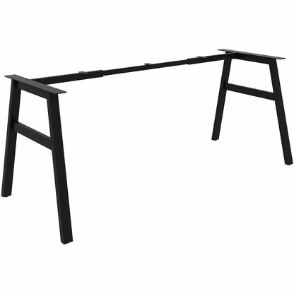 Lorell Table Base - Powder Coated A-shaped, Black Base - 28.50" Height x 71.60" Width x 29.10" Depth - Metal Base Materi