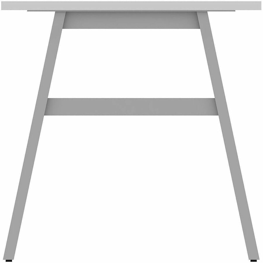 Lorell Table Base - Powder Coated A-shaped, Silver Base - 28.50" Height x 71.60" Width x 29.10" Depth - Metal Base Mater