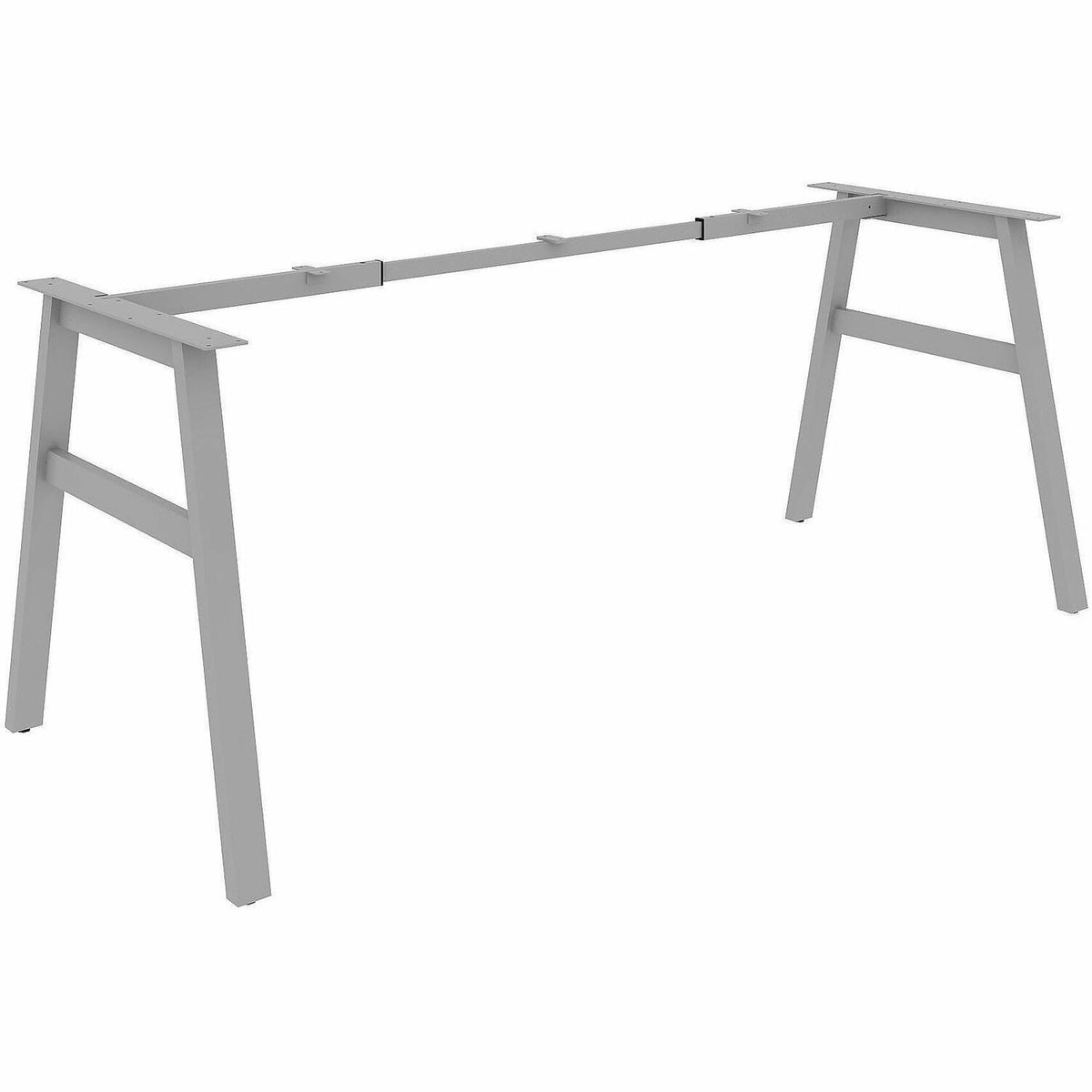 Lorell Table Base - Powder Coated A-shaped, Silver Base - 28.50" Height x 71.60" Width x 29.10" Depth - Metal Base Mater