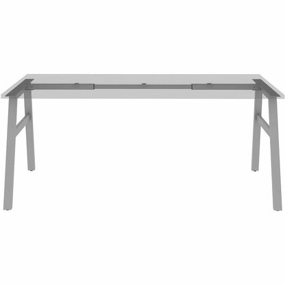 Lorell Table Base - Powder Coated A-shaped, Silver Base - 28.50" Height x 71.60" Width x 29.10" Depth - Metal Base Mater