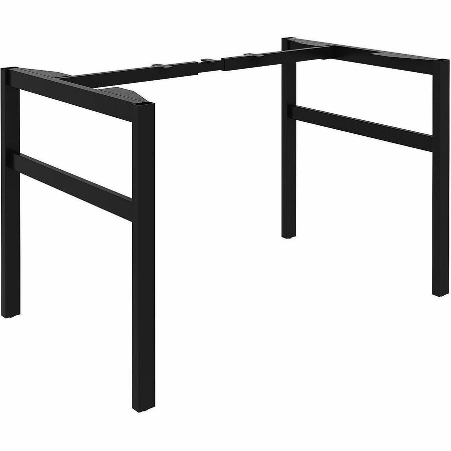 Lorell Table Base - Powder Coated H-shaped, Black Base - 28.50" Height x 71.60" Width x 29.10" Depth - Metal Base Materi