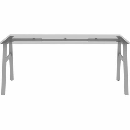 Lorell Table Base - Powder Coated A-shaped, Silver Base - 28.50" Height x 71.60" Width x 23.20" Depth - Metal Base Mater
