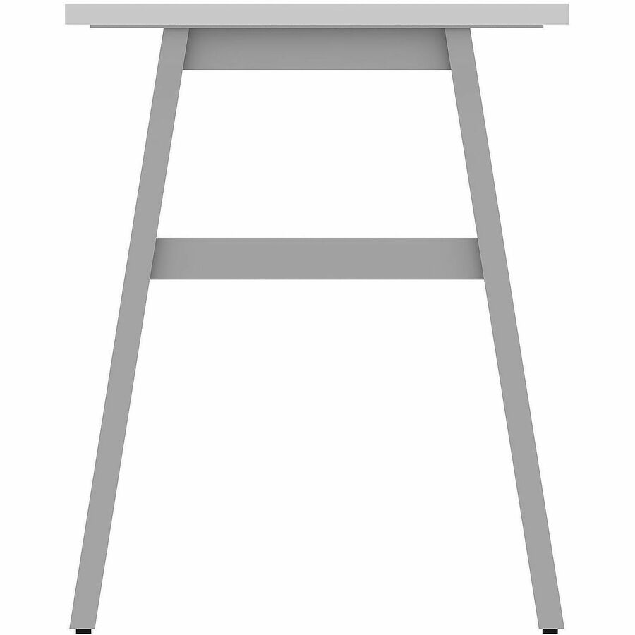 Lorell Table Base - Powder Coated A-shaped, Silver Base - 28.50" Height x 71.60" Width x 23.20" Depth - Metal Base Mater