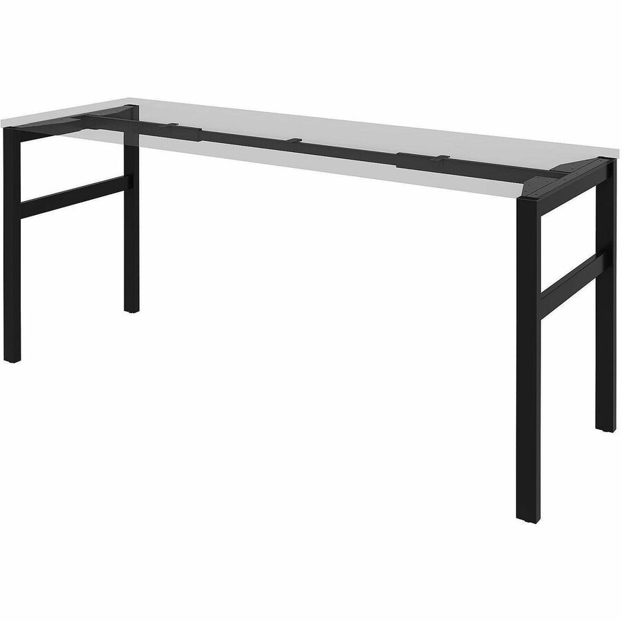 Lorell Table Base - Powder Coated H-shaped, Black Base - 28.50" Height x 71.60" Width x 23.20" Depth - Metal Base Materi