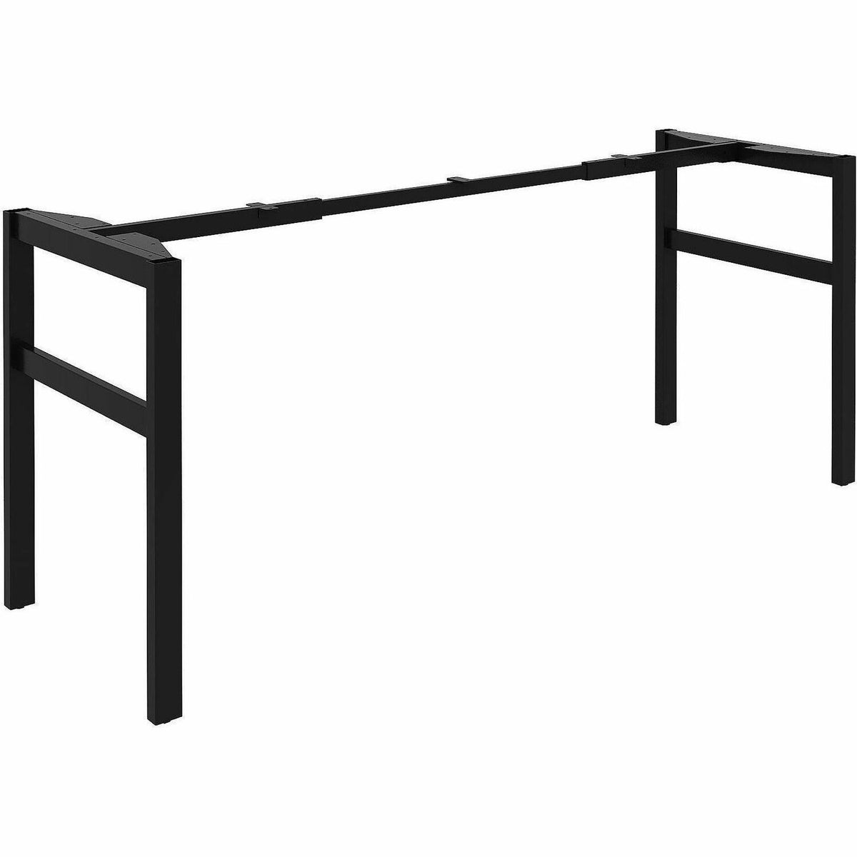 Lorell Table Base - Powder Coated H-shaped, Black Base - 28.50" Height x 71.60" Width x 23.20" Depth - Metal Base Materi