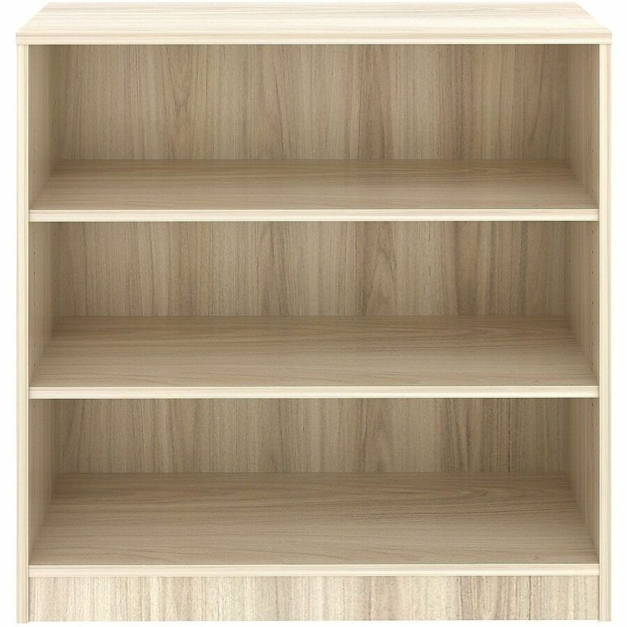 Lorell Sturdy 3-Shelf Bookcase - 3 x Shelf(ves) - Modern Elm - Assembly Required - 1 Each