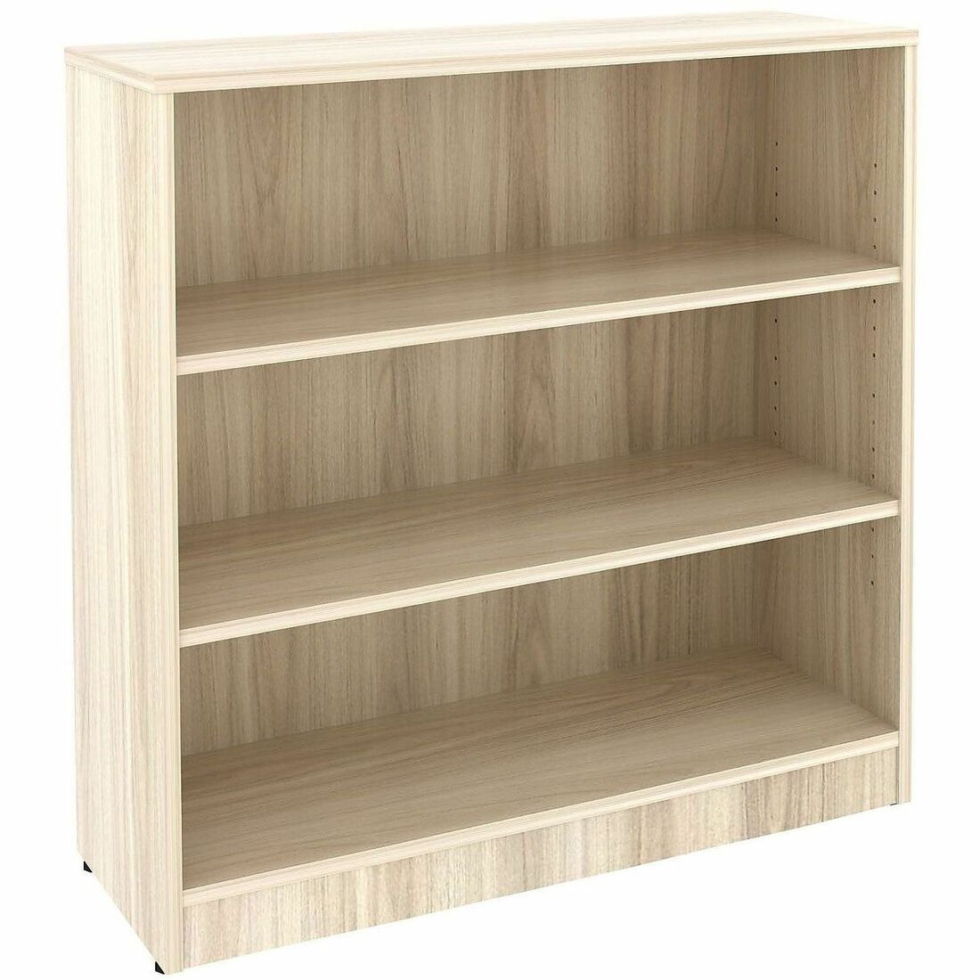 Lorell Sturdy 3-Shelf Bookcase - 3 x Shelf(ves) - Modern Elm - Assembly Required - 1 Each