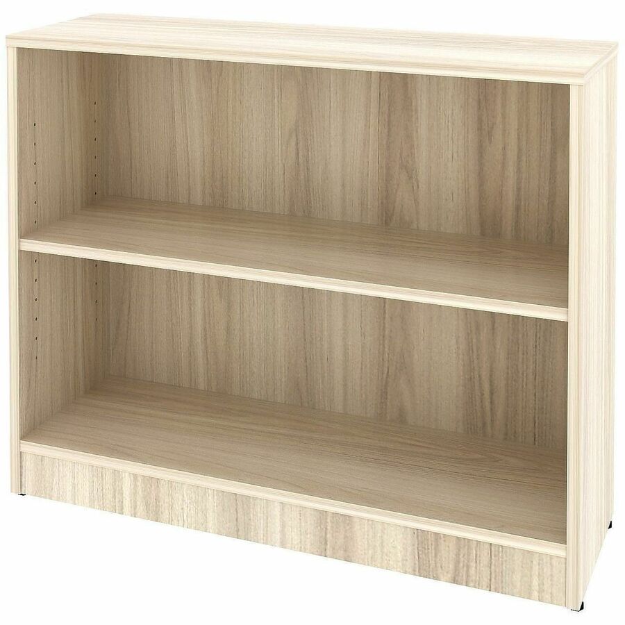 Lorell Sturdy 2-Shelf Bookcase - 2 x Shelf(ves) - Modern Elm - Assembly Required - 1 Each