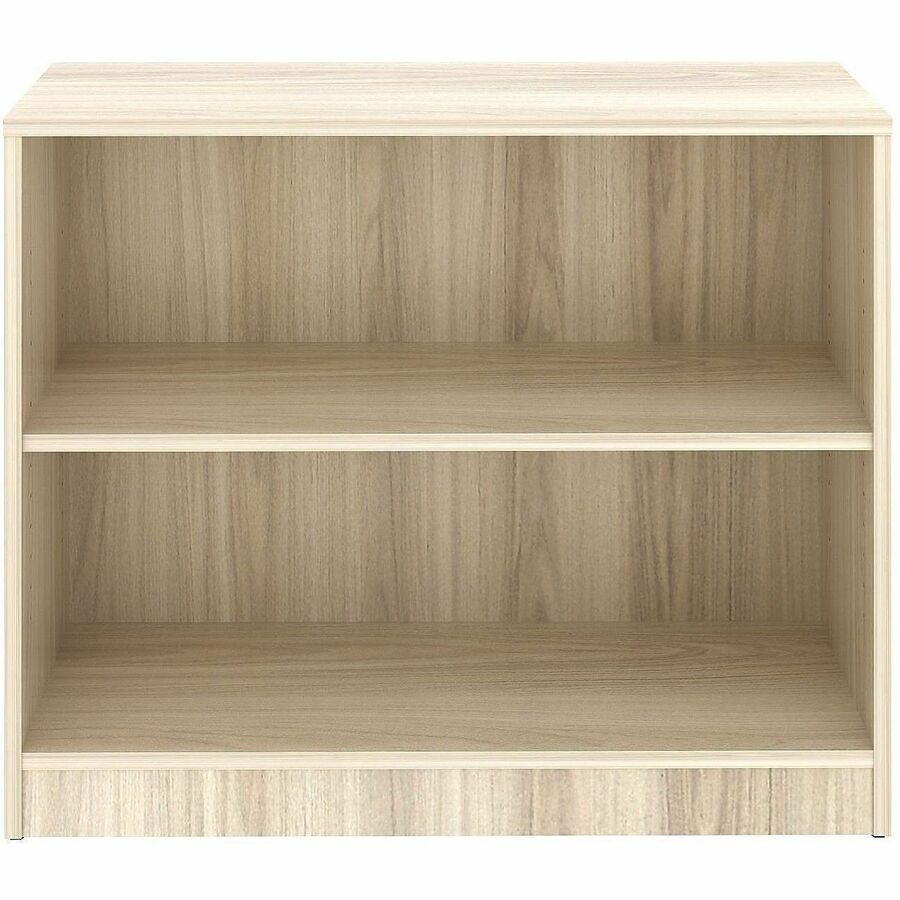 Lorell Sturdy 2-Shelf Bookcase - 2 x Shelf(ves) - Modern Elm - Assembly Required - 1 Each