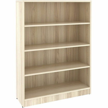 Lorell Sturdy 4-Shelf Bookcase - 4 x Shelf(ves) - Modern Elm - Assembly Required - 1 Each