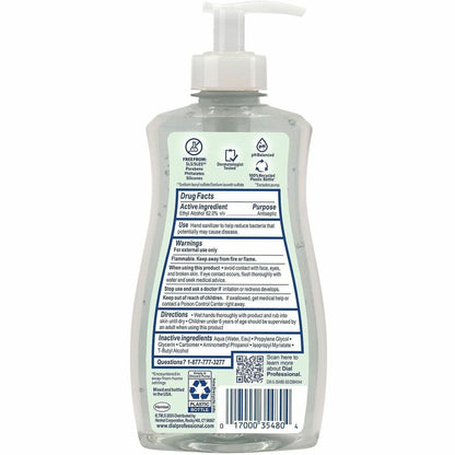 Dial Professional Hand Sanitizer Gel - Fragrance-free Scent - 11 fl oz - Pump Dispenser - Bacteria Remover - Hand - Mois