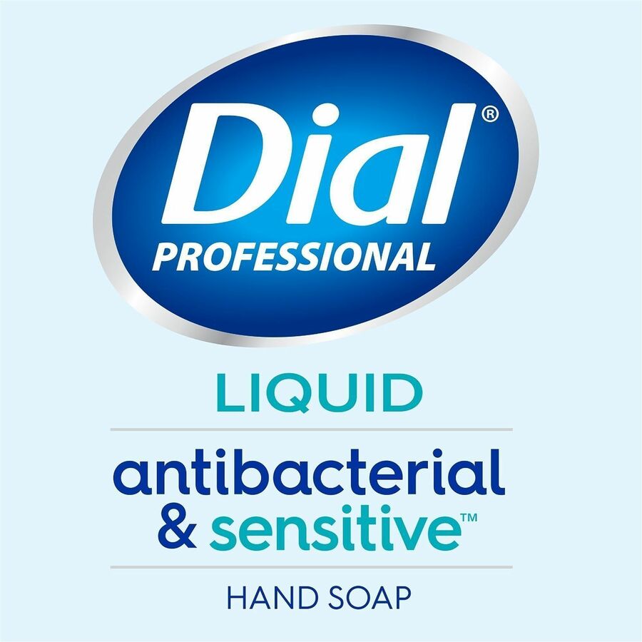 Dial Professional Scent-Free Sensitive Antibac. Hand Soap - Fragrance-free Scent - 11 fl oz - Pump Dispenser - Bacteria 