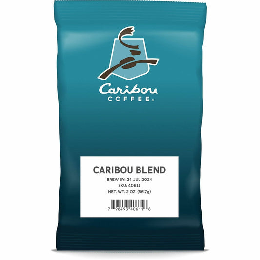 Caribou Coffee Medium Roast Caribou Blend Grounds - 2.5 oz - Caribou Blend - 18 / Carton