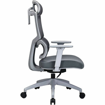 Lorell Ripley High Mesh-Back Chair with Articulating Lumbar Support - High Back - Gray - Fabric, Mesh - 1 Each