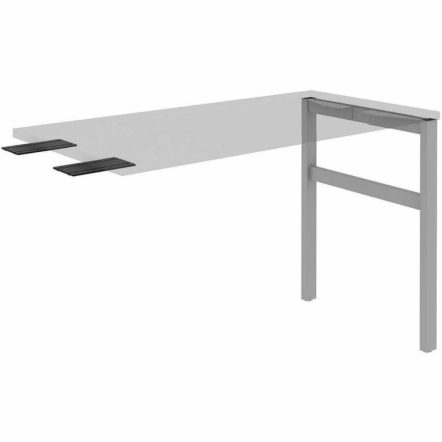 Lorell Adjustable Table Leg Bases & Returns - Assembly Required - Silver - 1 Each