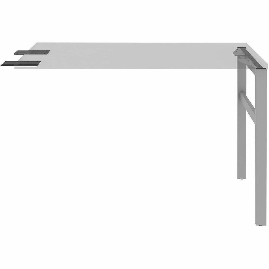 Lorell Adjustable Table Leg Bases & Returns - Assembly Required - Silver - 1 Each