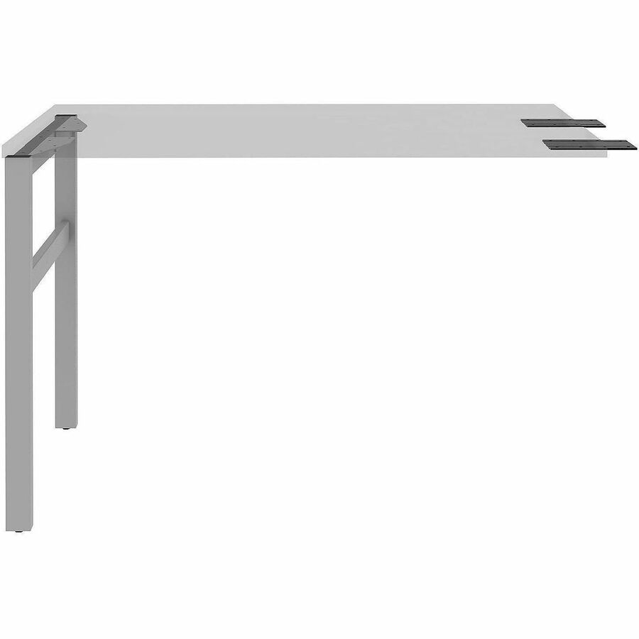 Lorell Adjustable Table Leg Bases & Returns - Assembly Required - Silver - 1 Each