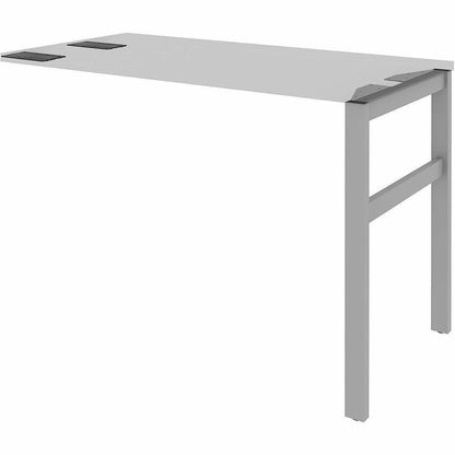 Lorell Adjustable Table Leg Bases & Returns - Assembly Required - Silver - 1 Each