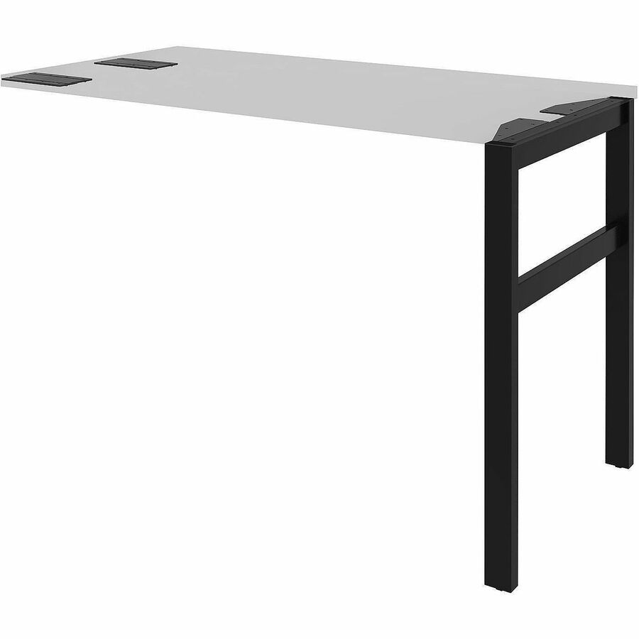 Lorell Adjustable Table Leg Bases & Returns - Assembly Required - Black - 1 Each