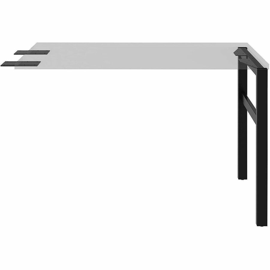 Lorell Adjustable Table Leg Bases & Returns - Assembly Required - Black - 1 Each