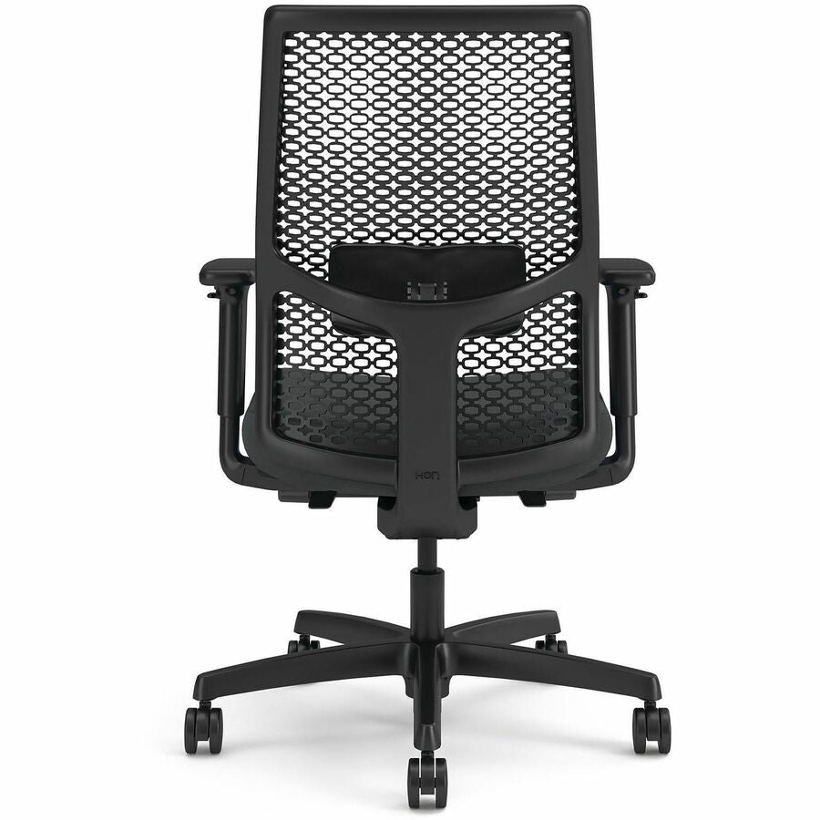 HON Ignition ReActiv Back Task Chair - Fabric Seat - Fabric Seat Material - Mesh Back Material - Black Frame Color - 5-s