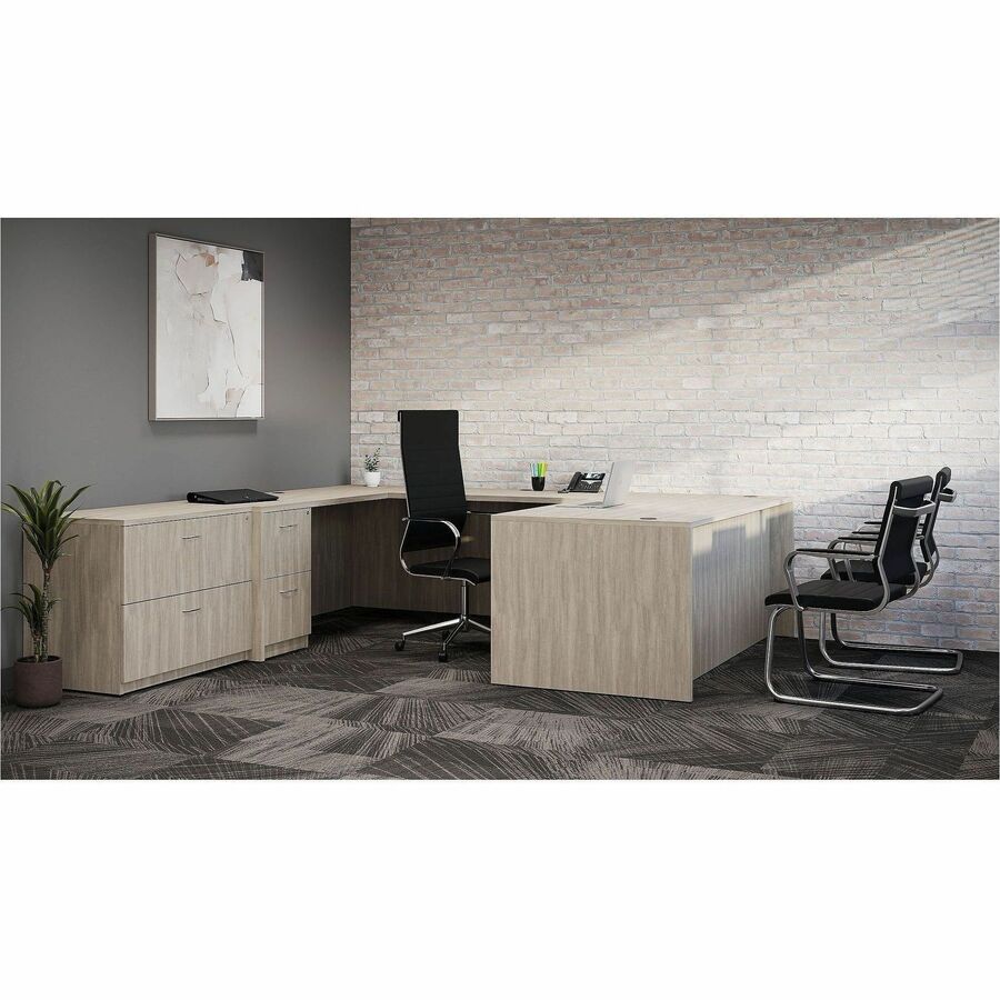 Lorell Essentials Credenza Shell - 1" Thickness Table Top, 29.5" Height x 66" Width x 24" Depth Credenza Shell - Materia