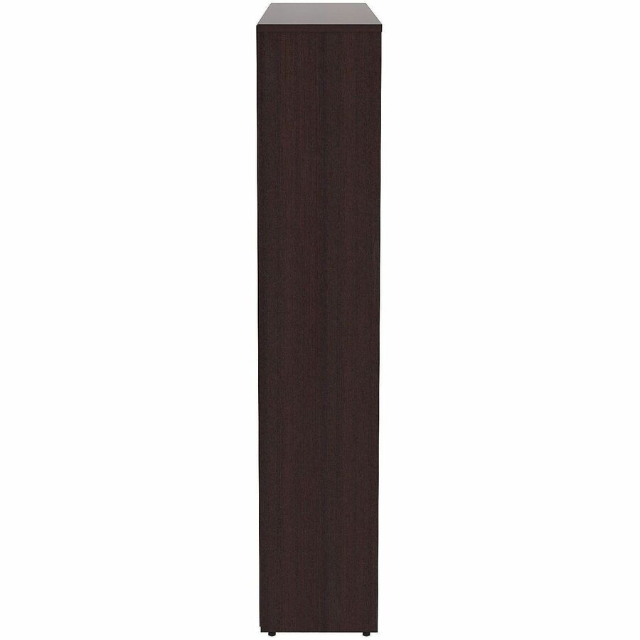 Lorell Essentials Espresso Laminate Bookcase - 36" Width x 12" Depth x 60" Height - 5 x Shelf(ves) - 375 lb Load Capacit