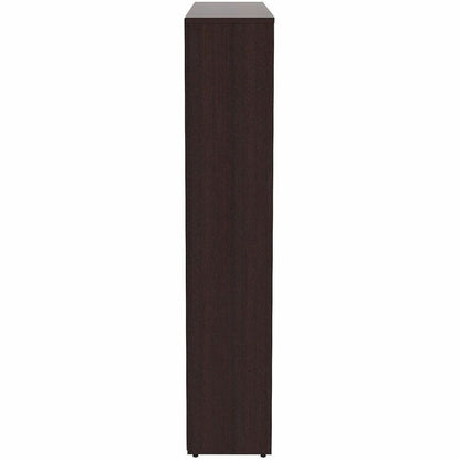 Lorell Essentials Espresso Laminate Bookcase - 36" Width x 12" Depth x 60" Height - 5 x Shelf(ves) - 375 lb Load Capacit