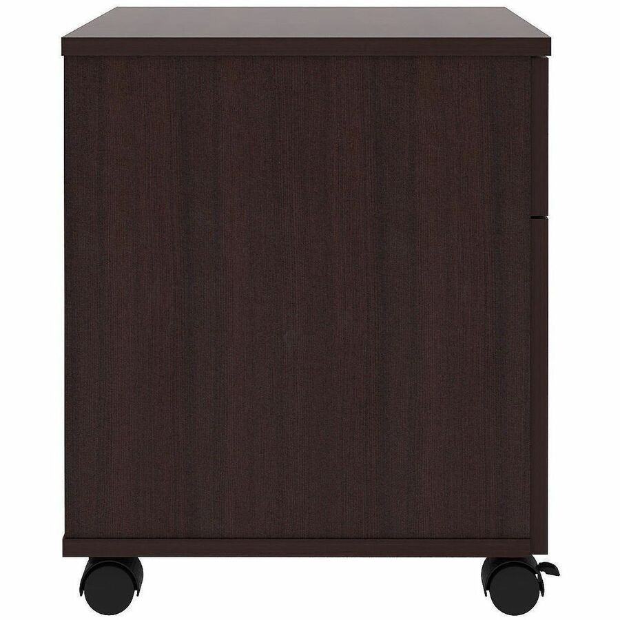 Lorell File Cabinet - for File, Box - Mobility - Espresso - 1 Each