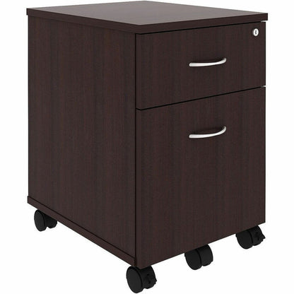 Lorell File Cabinet - for File, Box - Mobility - Espresso - 1 Each