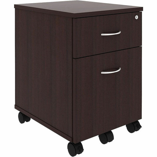 Lorell File Cabinet - for File, Box - Mobility - Espresso - 1 Each